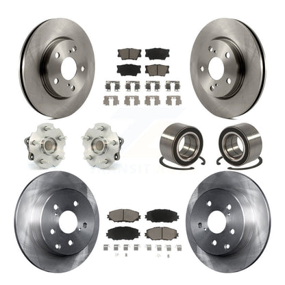 Hub Bearing Disc Brake Rotor And Pad Front Rear Kit (10Pc) For 2010 Lexus HS250h
