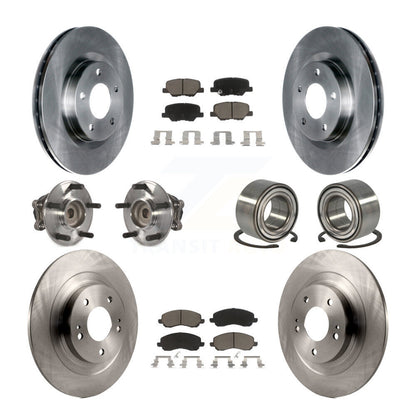 Hub Bearing Brake Rotor & Pad Front Rear Kit (10Pc) For Mitsubishi RVR Outlander