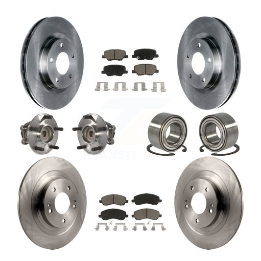 Hub Bearing Brake Rotor & Pad Front Rear Kit (10Pc) For Mitsubishi RVR Outlander