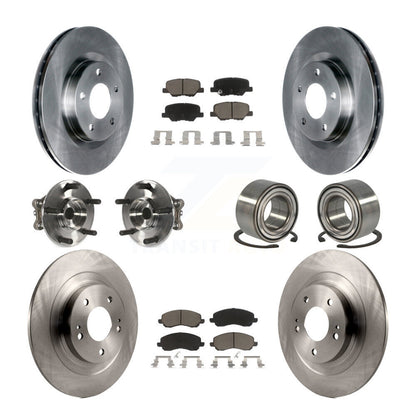 Hub Bearing Brake Rotor & Pad Front Rear Kit (10Pc) For Mitsubishi RVR Outlander