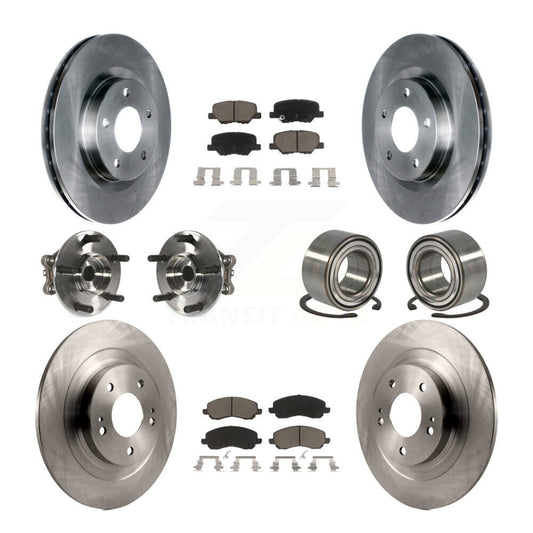 Hub Bearing Brake Rotor & Pad Front Rear Kit (10Pc) For Mitsubishi RVR Outlander