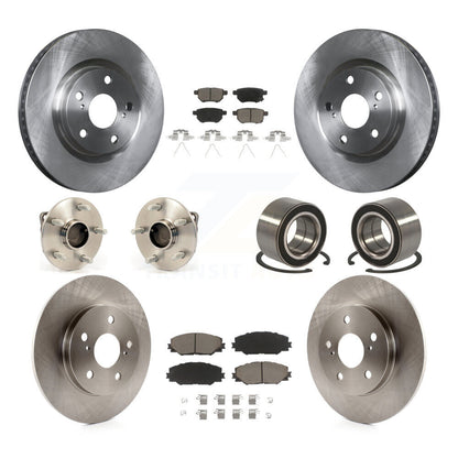 Hub Bearings Disc Brake Rotors And Pads Front Rear Kit (10Pc) For Toyota Matrix