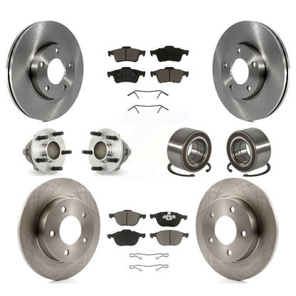 Hub Bearing Brake Rotor Pad Front Rear Kit (10Pc) For 2005 Mazda 3 From 01 05