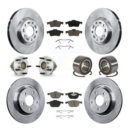 Hub Bearing Disc Brake Rotor Pad Front Rear Kit (10Pc) For 2006 Mazda 5 To 02 06
