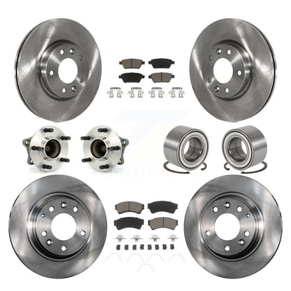 Hub Bearing Brake Rotor And Pad Front Rear Kit (10Pc) For 2009-2013 Mazda 6 3.7L