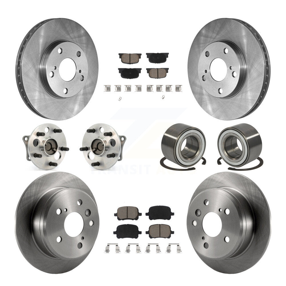 Hub Bearing Brake Rotor & Pad Front Rear Kit (10Pc) For Toyota Camry Lexus ES300