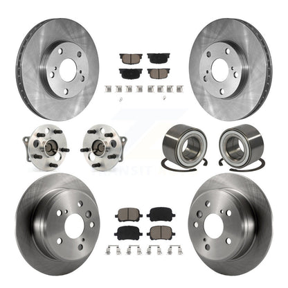 Hub Bearing Brake Rotor & Pad Front Rear Kit (10Pc) For Toyota Camry Lexus ES300