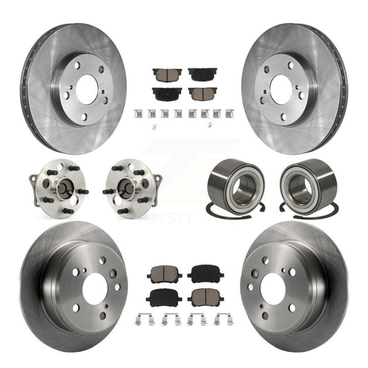 Hub Bearing Brake Rotor & Pad Front Rear Kit (10Pc) For Toyota Camry Lexus ES300
