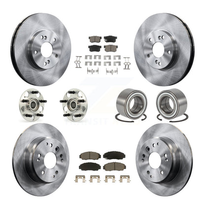 Hub Bearing Disc Brake Rotor & Pads Front Rear Kit (10Pc) For 1999-2003 Acura TL