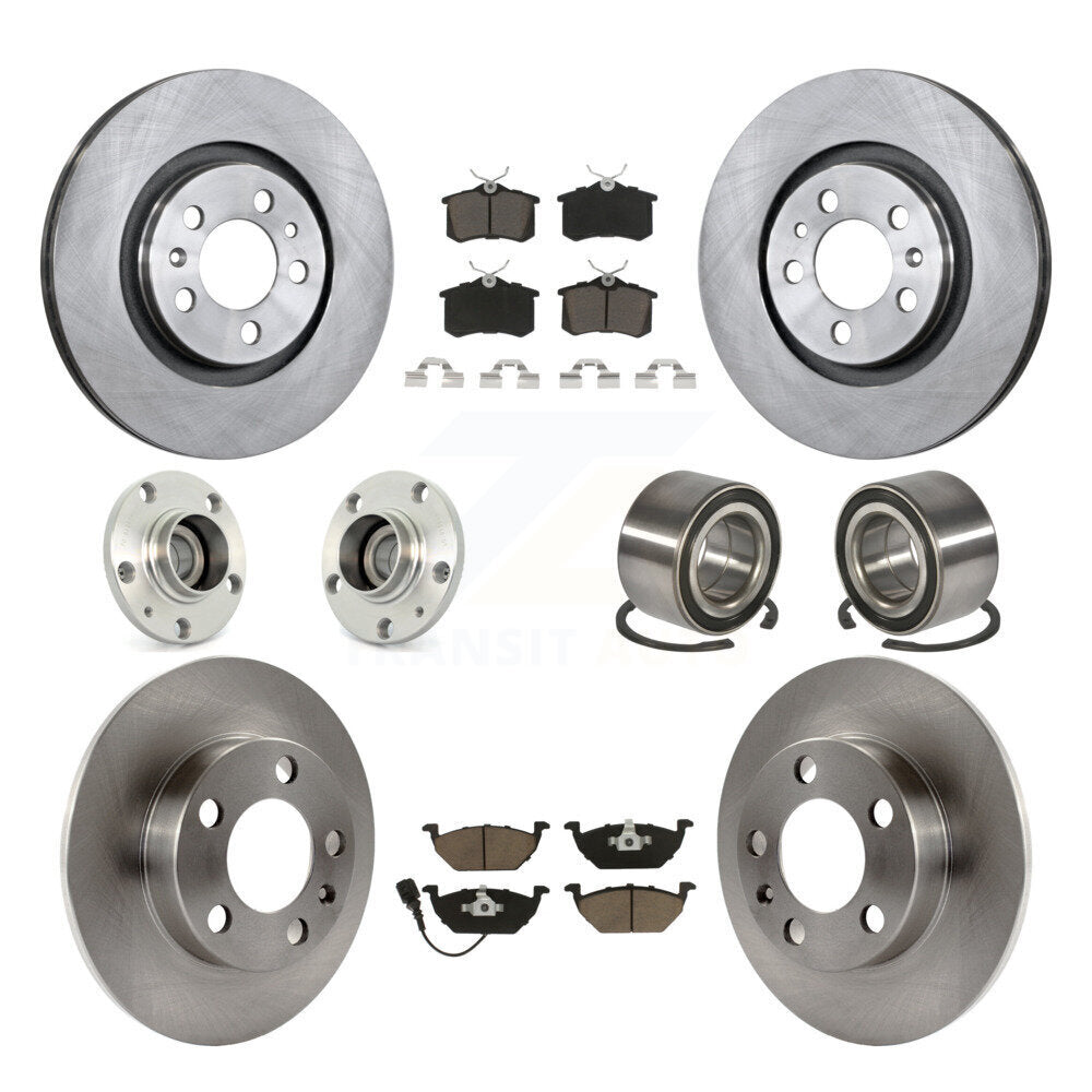 Hub Bearing Disc Brake Rotor And Pad Front Rear Kit (10Pc) For Volkswagen Beetle