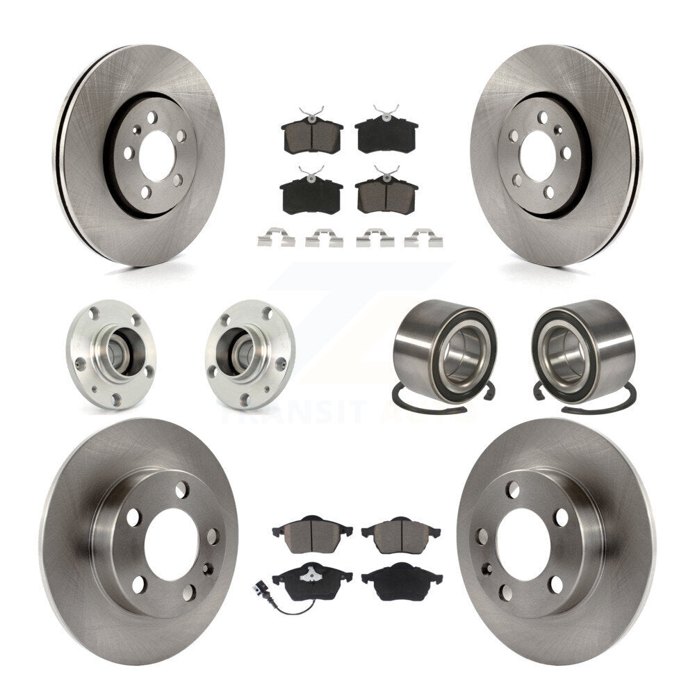 Hub Bearing Disc Brake Rotor And Pad Front Rear Kit (10Pc) For Volkswagen Beetle