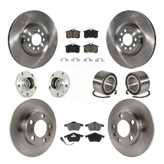 Hub Bearing Disc Brake Rotor And Pad Front Rear Kit (10Pc) For 2000-2006 Audi TT