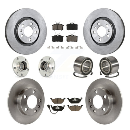 Hub Bearing Brake Rotor Pad Front Rear Kit (10Pc) For Volkswagen Golf City Jetta