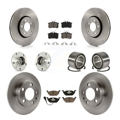 Hub Bearing Brake Rotor Pad Front Rear Kit (10Pc) For 00-01 Volkswagen Golf 2.0L
