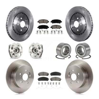 Hub Bearing Disc Brake Rotor Pad Front Rear Kit (10Pc) For Toyota Highlander AWD