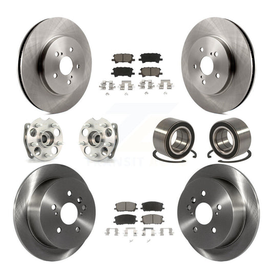 Hub Bearing Brake Rotor & Pad Front Rear Kit (10Pc) For Lexus RX350 RX330 Toyota
