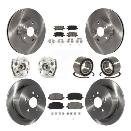 Hub Bearing Disc Brake Rotor And Pad Front Rear Kit (10Pc) For Toyota Highlander