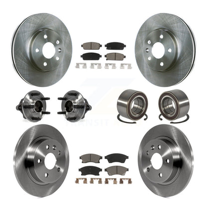 Hub Bearing Disc Brake Rotors And Pads Front Rear Kit (10Pc) For Chevrolet Sonic