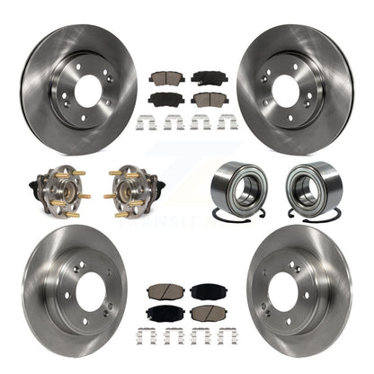 Hub Bearing Disc Brake Rotor & Pads Front Rear Kit (10Pc) For 2014-2016 Kia Soul