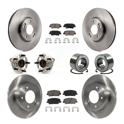 Hub Bearing Disc Brake Rotor And Pads Front Rear Kit (10Pc) For Hyundai Veloster