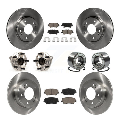 Hub Bearing Brake Rotor And Pad Front Rear Kit (10Pc) For Hyundai Elantra GT Kia