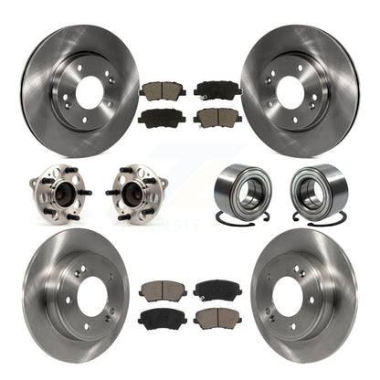 Hub Bearing Brake Rotor & Pad Front Rear Kit (10Pc) For Kia Forte Hyundai Forte5