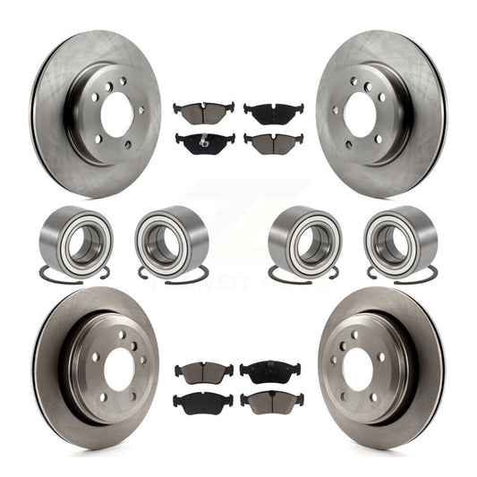 Bearing Disc Brake Rotors And Pads Front Rear Kit (10Pc) For 2001-2005 BMW 325xi