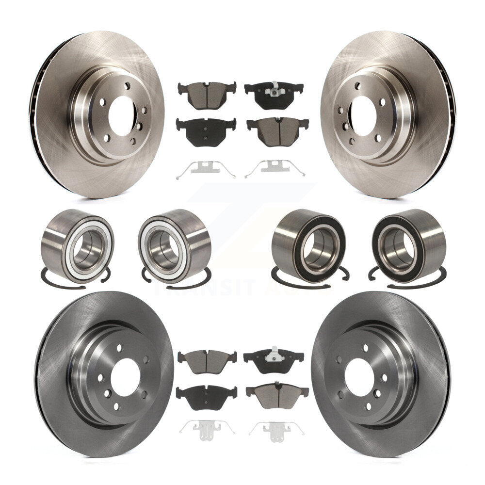 Wheel Bearing Disc Brake Rotor And Pads Front Rear Kit (10Pc) For 2007 BMW 335xi