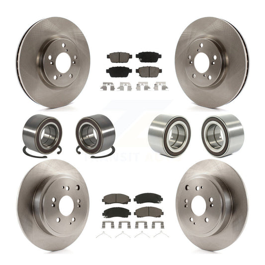 Bearing Disc Brake Rotor Pad Front Rear Kit (10Pc) For 2006-2014 Honda Ridgeline