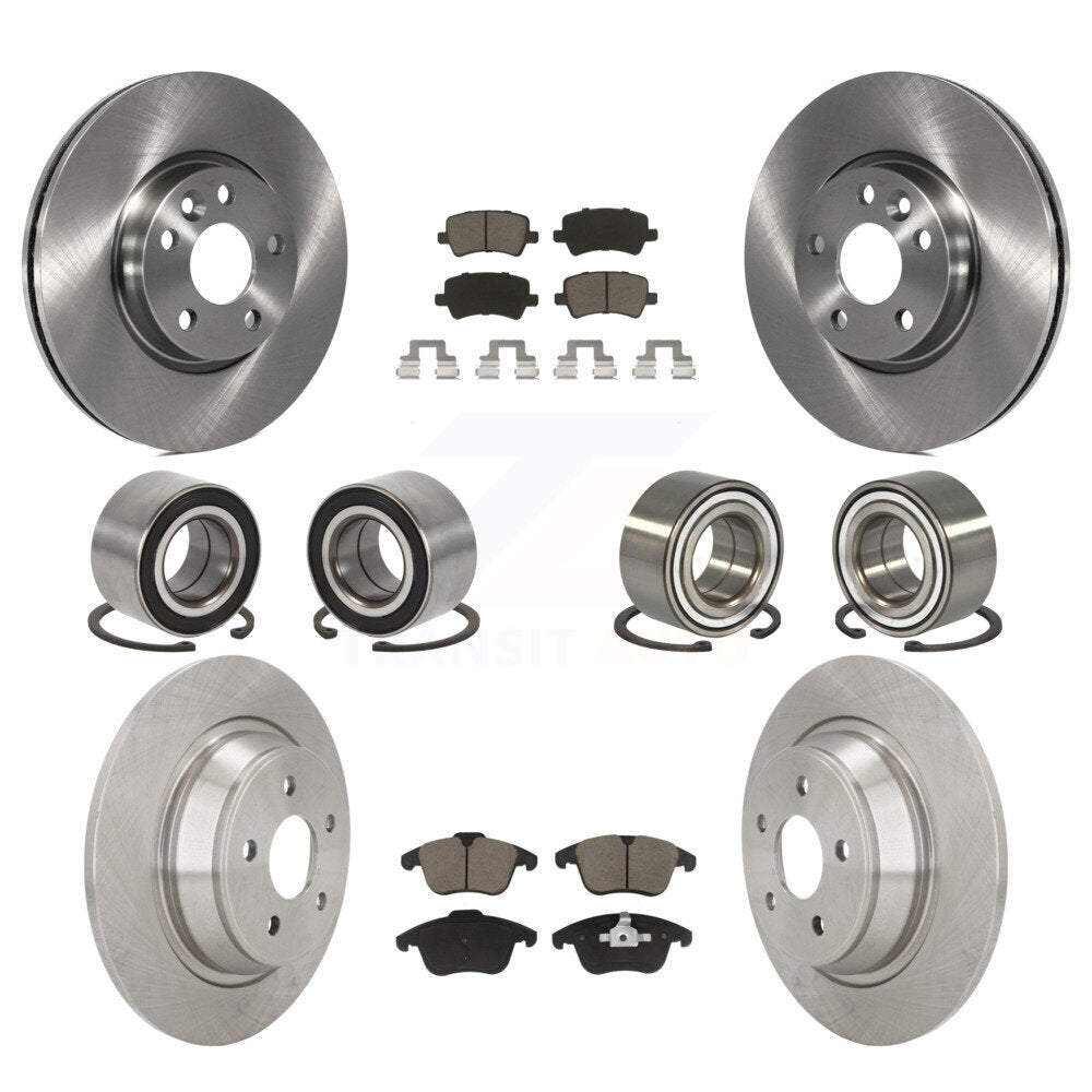 Bearing Brake Rotor Pads Front Rear Kit (10Pc) For 12-15 Land Rover Range Evoque