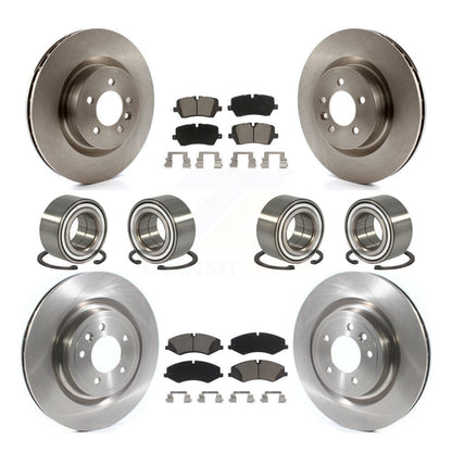 Bearing Disc Brake Rotor & Pads Front Rear Kit (10Pc) For Land Rover Range Sport