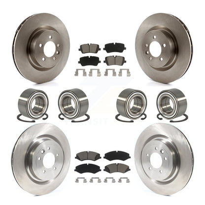 Bearing Disc Brake Rotor & Pads Front Rear Kit (10Pc) For Land Rover Range Sport