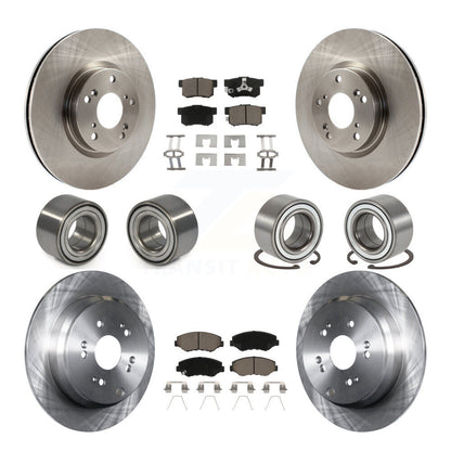 Bearing Disc Brake Rotor And Pads Front Rear Kit (10Pc) For 2005-2006 Honda CR-V