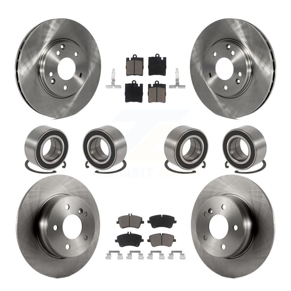 Bearing Brake Rotor & Pad Front Rear Kit (10Pc) For Mercedes-Benz C280 C240 C320
