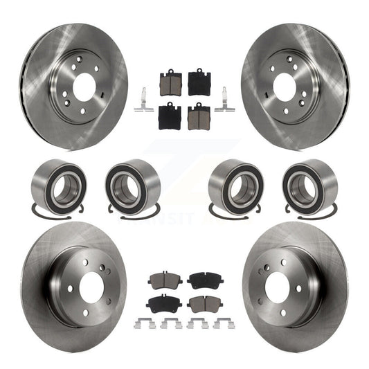 Bearing Brake Rotor & Pad Front Rear Kit (10Pc) For Mercedes-Benz C280 C240 C320