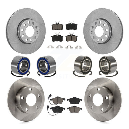 Bearings Disc Brake Rotors And Pads Front Rear Kit (10Pc) For Volkswagen Passat