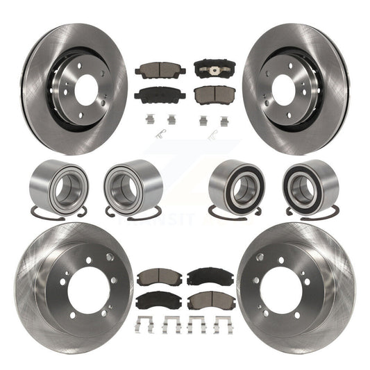 Bearing Brake Rotor Pad Front Rear Kit (10Pc) For 05-06 Mitsubishi Outlander AWD