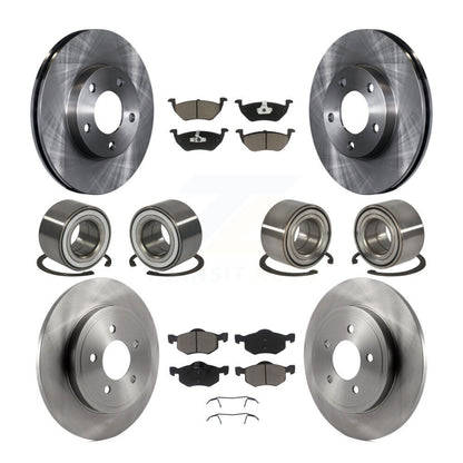 Bearing Disc Brake Rotor Pad Front Rear Kit (10Pc) For Ford Escape Mazda Tribute