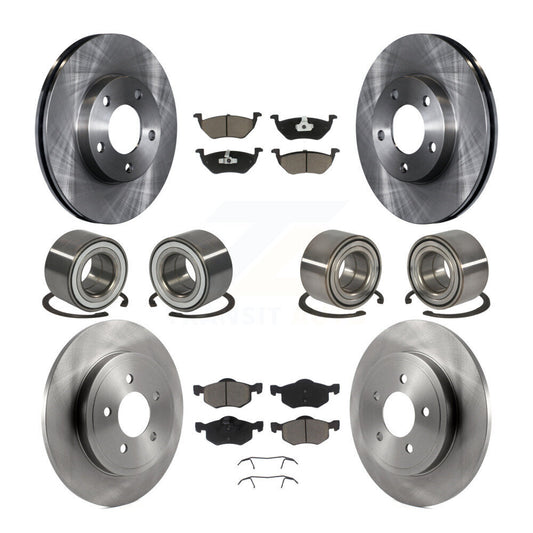 Bearing Disc Brake Rotor Pad Front Rear Kit (10Pc) For Ford Escape Mazda Tribute
