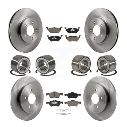 Bearing Disc Brake Rotor Pad Front Rear Kit (10Pc) For Ford Escape Mazda Tribute