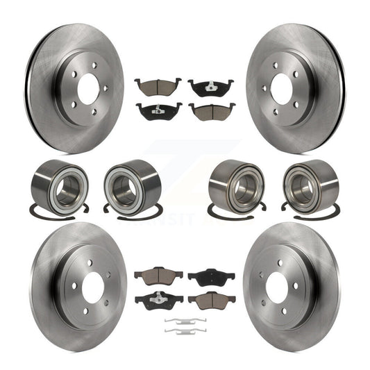 Bearing Disc Brake Rotor Pad Front Rear Kit (10Pc) For Ford Escape Mazda Tribute