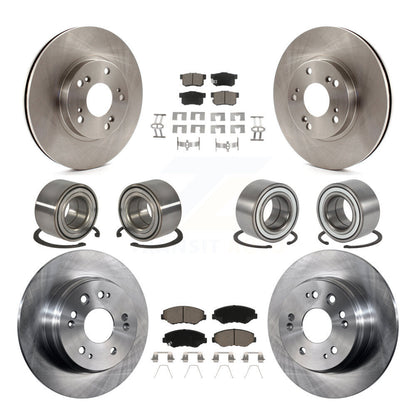 Bearings Disc Brake Rotors And Ceramic Pads Front Rear Kit (10Pc) For Honda CR-V