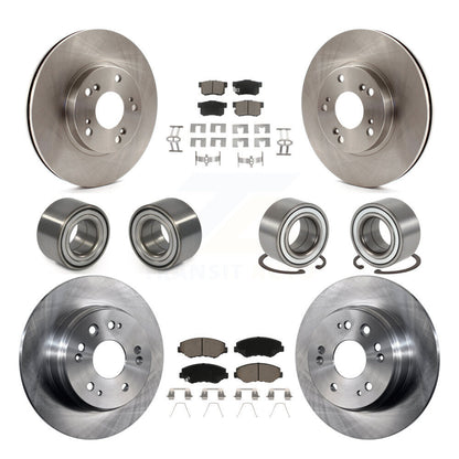 Bearings Disc Brake Rotors And Ceramic Pads Front Rear Kit (10Pc) For Honda CR-V