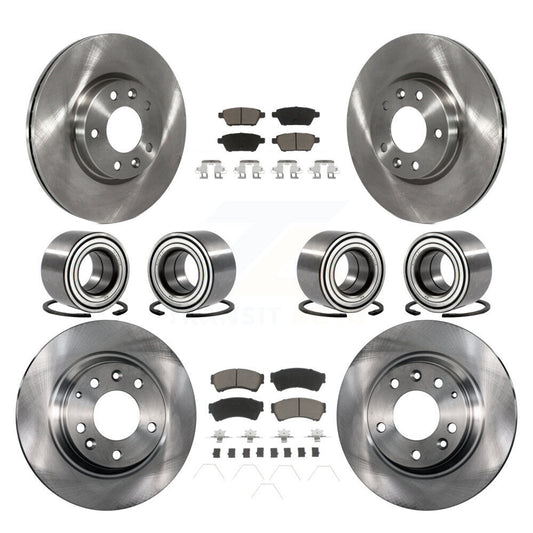 Bearing Brake Rotor Pads Front Rear Kit (10Pc) For Ford Fusion Lincoln MKZ Milan