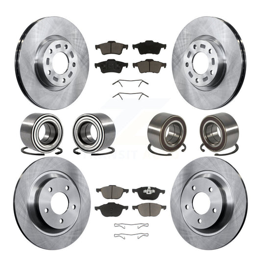Bearing Disc Brake Rotor And Pad Front Rear Kit (10Pc) For 2006 Mazda 5 To 02 06