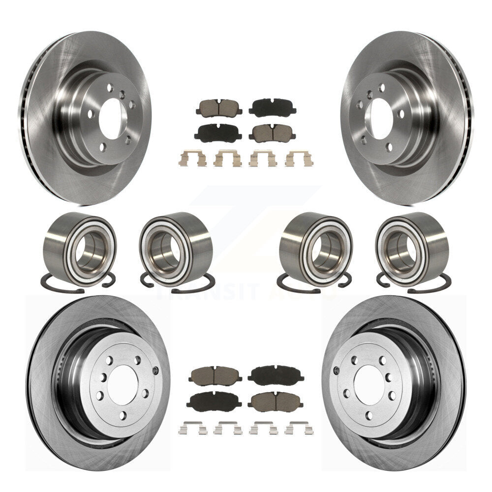 Bearings Disc Brake Rotors And Pads Front Rear Kit (10Pc) For Land Rover Range