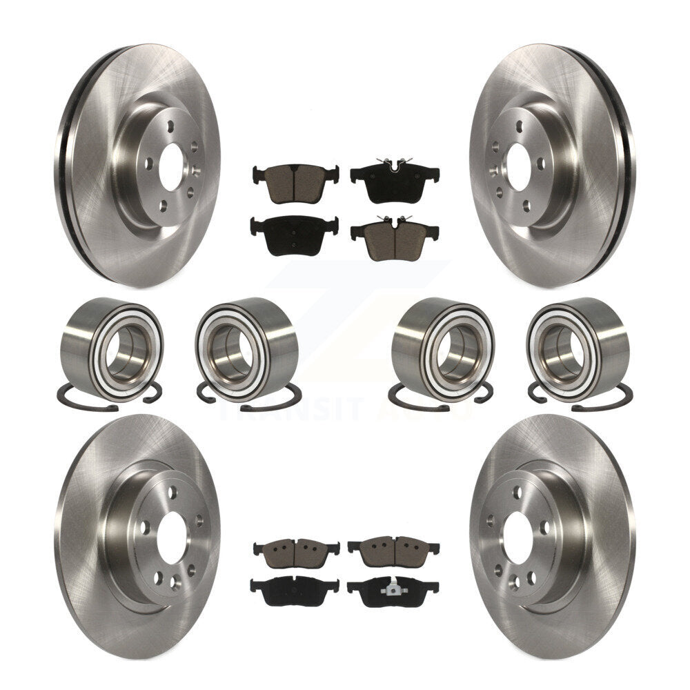 Bearing Brake Rotor And Pad Front Rear Kit (10Pc) For Land Rover Discovery Sport
