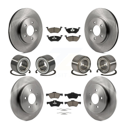 Bearing Brake Rotor & Pads Front Rear Kit (10Pc) For Ford Escape Mercury Mariner