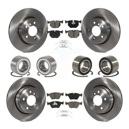 Bearings Disc Brake Rotors And Pads Front Rear Kit (10Pc) For 2004-2010 BMW X3