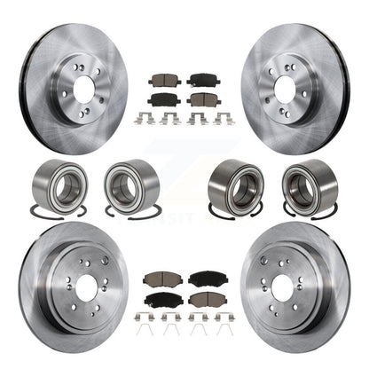 Bearing Disc Brake Rotor And Pad Front Rear Kit (10Pc) For 2005-2008 Honda Pilot